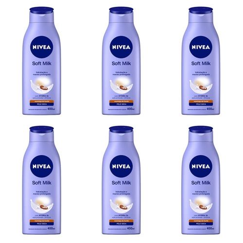 Nivea Body Soft Milk Loção Hidratante 400ml (kit C/06)