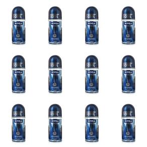 Nivea Cool Kick Desodorante Rollon Masculino 50ml - Kit com 12
