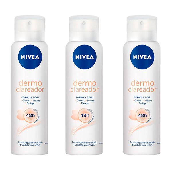 Nivea Dermo Clareador Pague 2 Leve 3 Kit Desodorante Aerossol