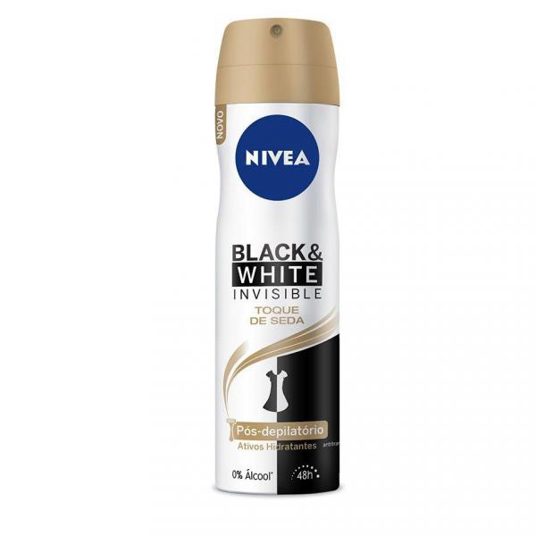 Nivea Desodorante Aerosol Blackwhite Toque de Seda 150ml**