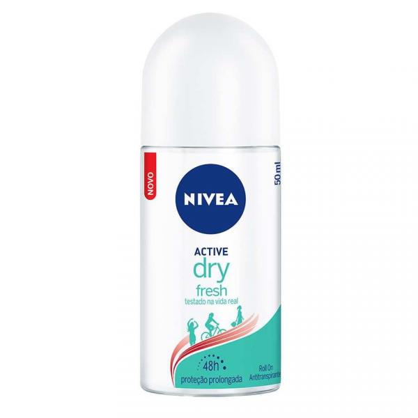 Nivea Desodorante Roll-on Feminino Active Dry Fresh 50ml