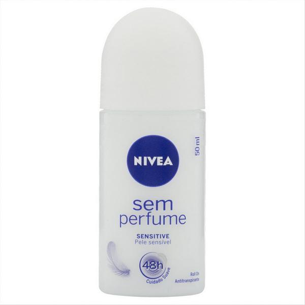 Nivea Desodorante Roll On Feminino Sensitive Sem Perfume 50ML