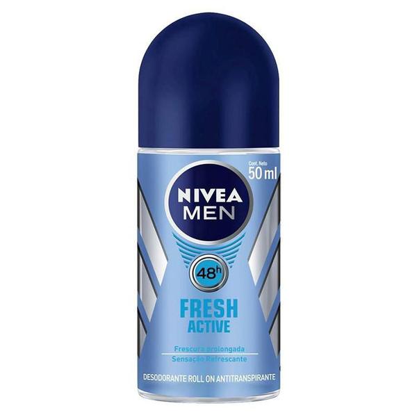 Nivea Desodorante Rollon Masculino Fresh Active 50ml**