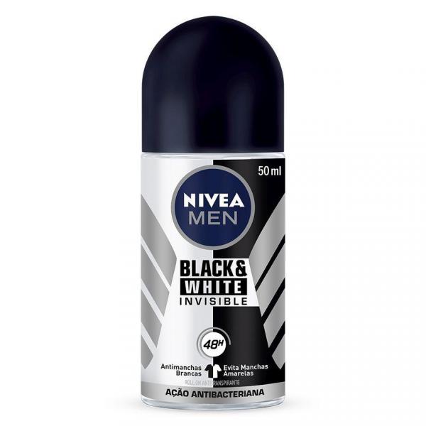 Nivea Desodorante Rollon Masculino Invisible Blackwhite Power 50ml**