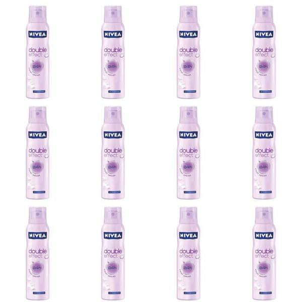 Nivea Double Effect Violet Sense Desodorante Aerosol 150ml (Kit C/12)