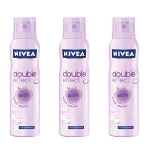 Nivea Double Effect Violet Sense Desodorante Aerosol 150ml - Kit com 03