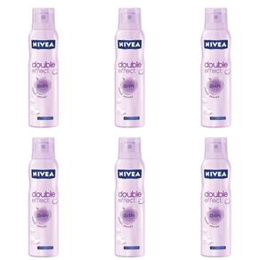 Nivea Double Effect Violet Sense Desodorante Aerosol 150ml - Kit com 06