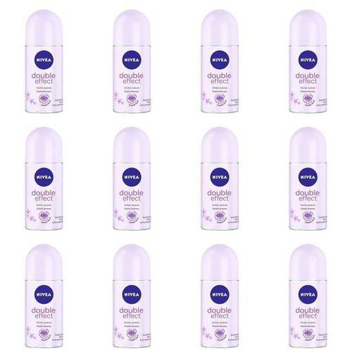 Nivea Double Effect Violet Sense Desodorante Rollon 50ml (kit C/12)