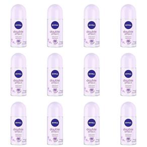 Nivea Double Effect Violet Sense Desodorante Rollon 50ml - Kit com 12