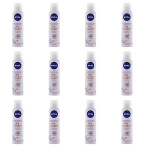 Nivea Dry Comfort Desodorante Aerosol Feminino 150ml - Kit com 12
