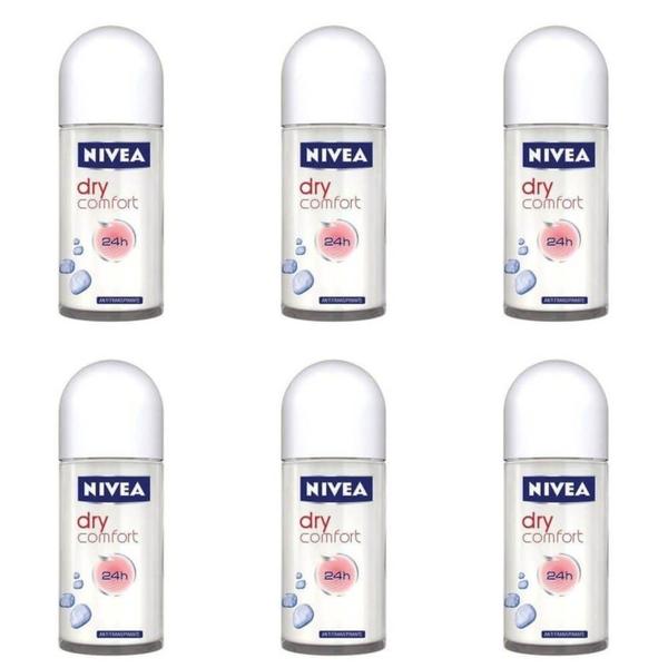 Nivea Dry Confort Desodorante Rollon 50ml (Kit C/06)