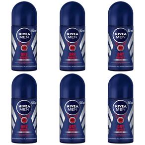 Nivea Dry Impact Desodorante Rollon Masculino 50ml - Kit com 06