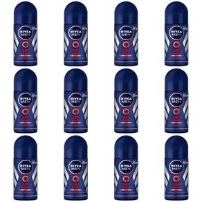 Nivea Dry Impact Desodorante Rollon Masculino 50ml - Kit com 12