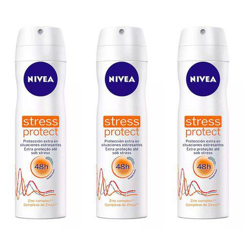 Nivea Feminino Stress Protect Desodorante Aerosol 150ml (kit C/03)