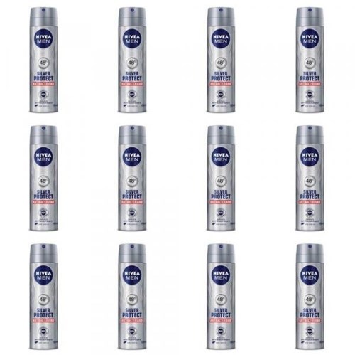 Nivea For Men Silver Protect Desodorante Aerosol 150ml (Kit C/12)