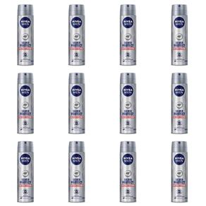 Nivea For Men Silver Protect Desodorante Aerosol 150ml - Kit com 12