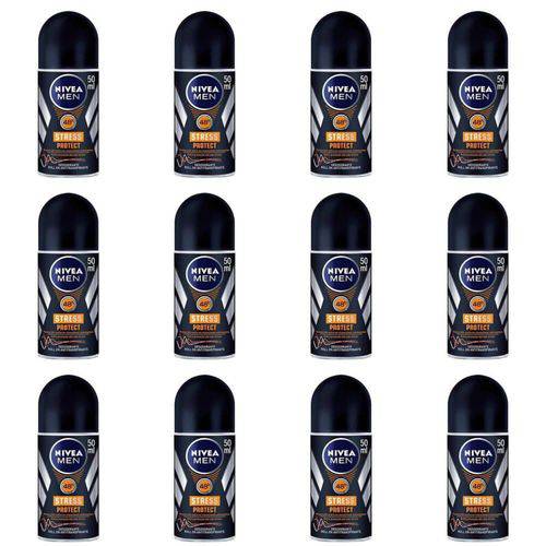 Nivea For Men Stress Protect Desodorante Rollon 50ml (kit C/12)