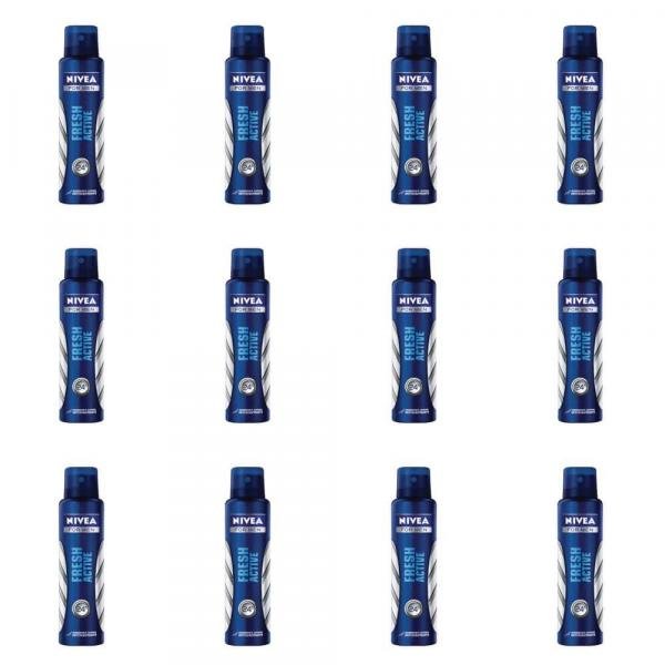 Nivea Fresh Active Desodorante Aerosol Masculino 150ml (kit C/12)