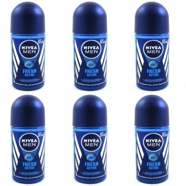 Nivea Fresh Active Desodorante Rollon Masculino 50ml (Kit C/06)