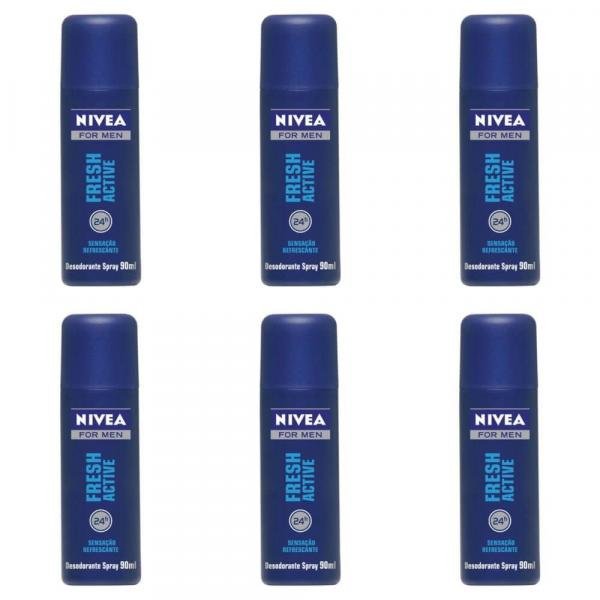 Nivea Fresh Active Desodorante Spray 90ml (Kit C/06)