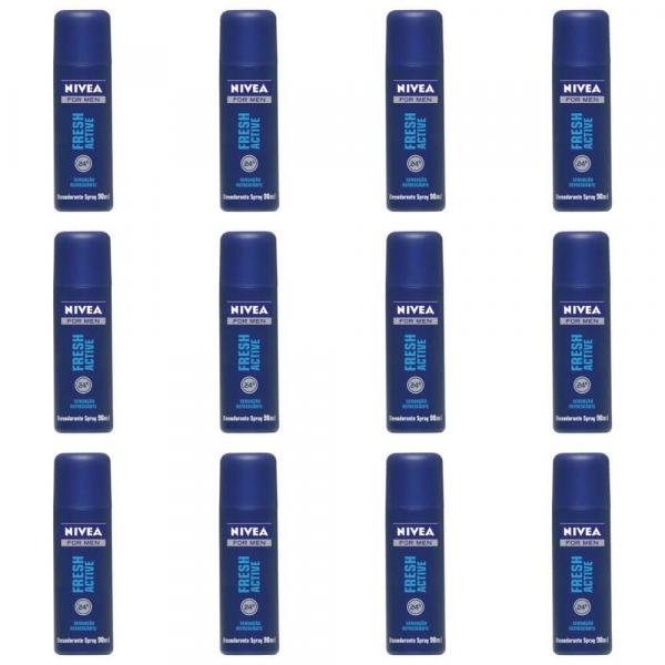 Nivea Fresh Active Desodorante Spray 90ml (kit C/12)