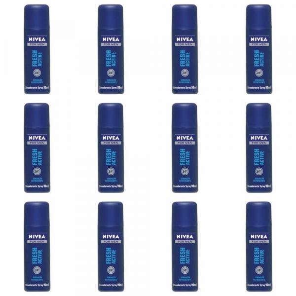 Nivea Fresh Active Desodorante Spray 90ml (Kit C/12)