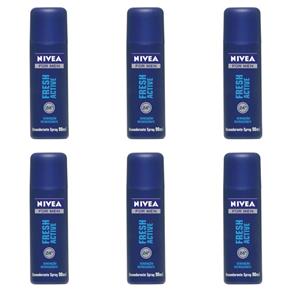 Nivea Fresh Active Desodorante Spray 90ml - Kit com 06