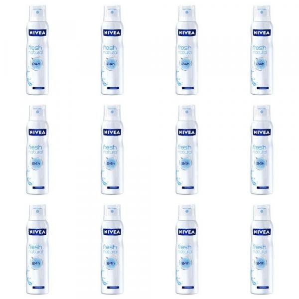 Nivea Fresh Natural Desodorante Aerosol 150ml (Kit C/12)