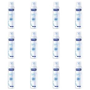 Nivea Fresh Natural Desodorante Aerosol 150ml - Kit com 12