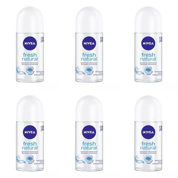 Nivea Fresh Natural Desodorante Rollon 50ml (kit C/06)