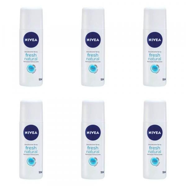 Nivea Fresh Natural Desodorante Spray 90ml (Kit C/06)