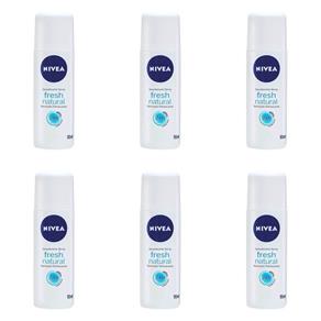 Nivea Fresh Natural Desodorante Spray 90ml - Kit com 06