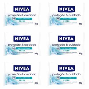 Nivea Fresh Sabonete Antibacteriano 85g - Kit com 06
