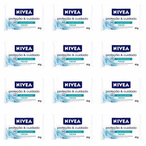 Nivea Fresh Sabonete Antibacteriano 85g - Kit com 12