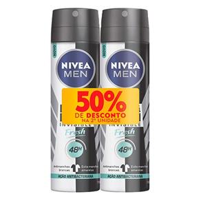 Nivea Kit Desodorante Aerosol Black&White Fresh Masculino Leve + Pague -