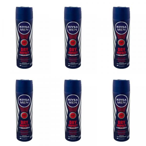 Nivea Men Dry Impact Plus Desodorante Aerosol 150ml (Kit C/06)