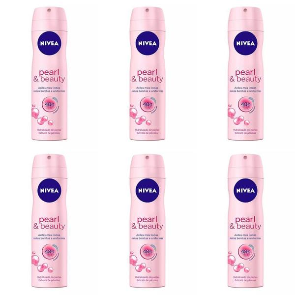 Nivea Pearl Beauty Desodorante Aerosol 150ml (Kit C/06)