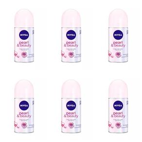 Nivea Pearl Beauty Desodorante Rollon 50ml - Kit com 06