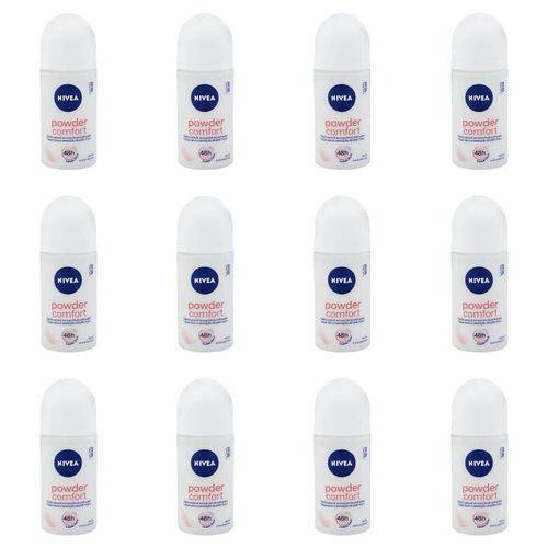 Nivea Powder Confort Desodorante Rollon 50ml (kit C/12)