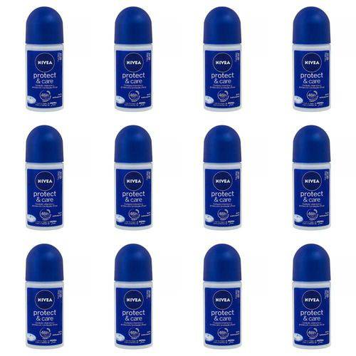 Nivea Protect & Care Desodorante Rollon 50ml (kit C/12)