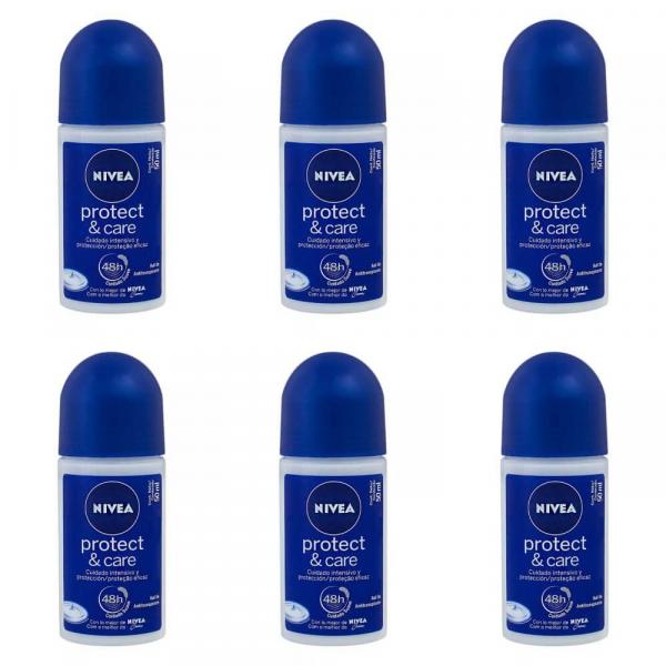 Nivea Protect Care Desodorante Rollon 50ml (Kit C/06)