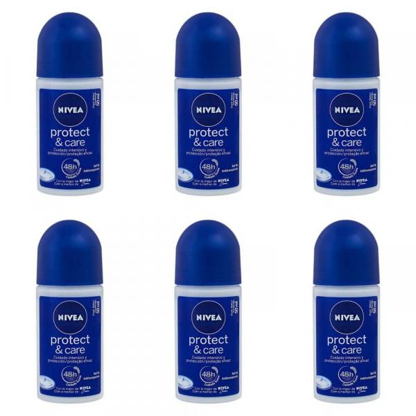 Nivea Protect Care Desodorante Rollon 50ml (Kit C/06)