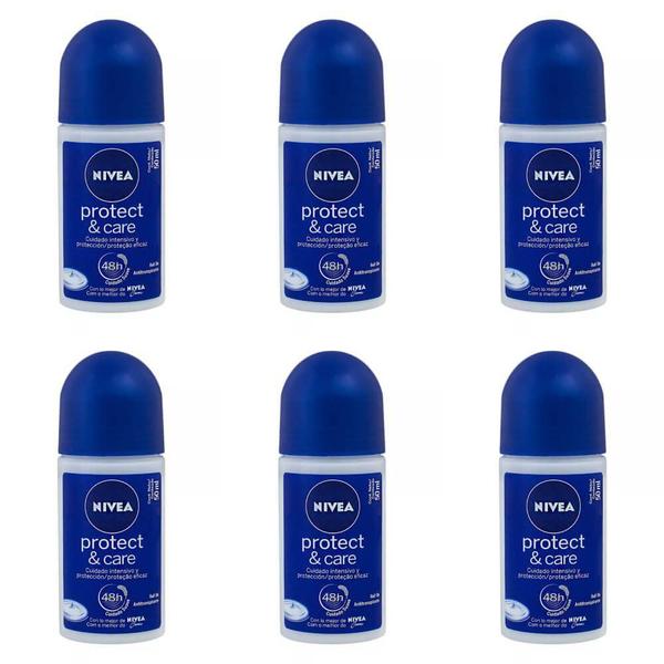 Nivea Protect & Care Desodorante Rollon 50ml (Kit C/06)