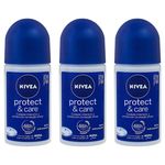 Nivea Protect & Care Desodorante Rollon 50ml (kit C/03)