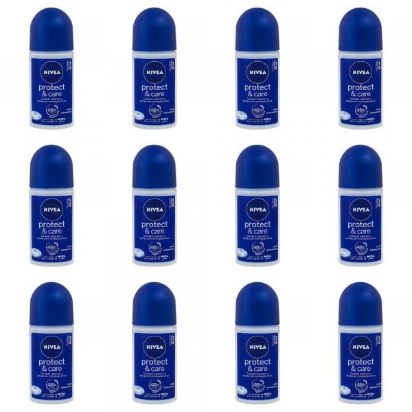 Nivea Protect Care Desodorante Rollon 50ml (Kit C/12)