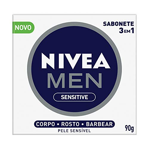 Nivea Sabonete Men Sensitive, 3 em 1, 90g ,1 Peça