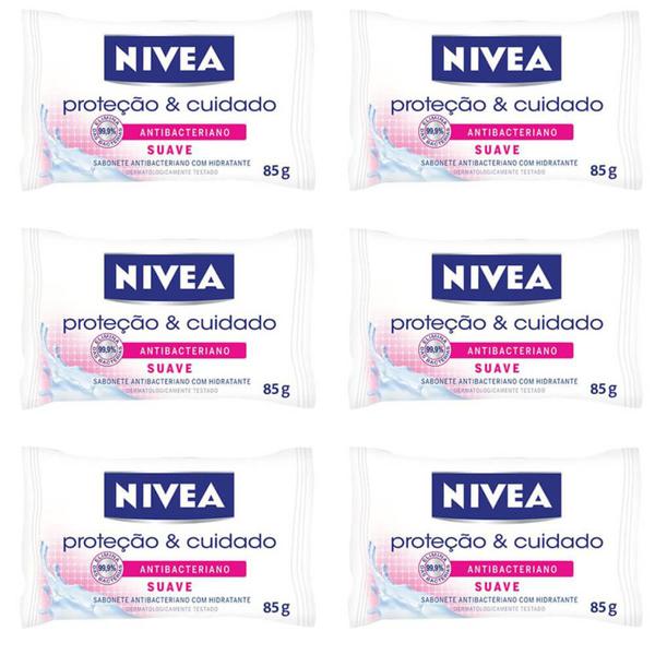 Nivea Suave Sabonete Antibacteriano 85g (Kit C/06)