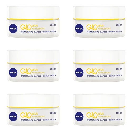 Nivea Visage Q10 Plus Antissinais Creme Facial Peles Mistas 49g (kit C/06)