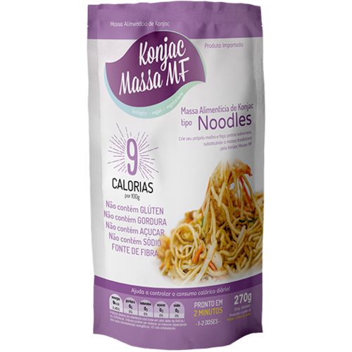 3 Noodles Milagroso Konjac 270g 9 Kcal Emagreça Comendo