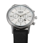 NORTH Luxury Mens Genuine Leather Band Analog Quartz Watches Wrist Watch WH